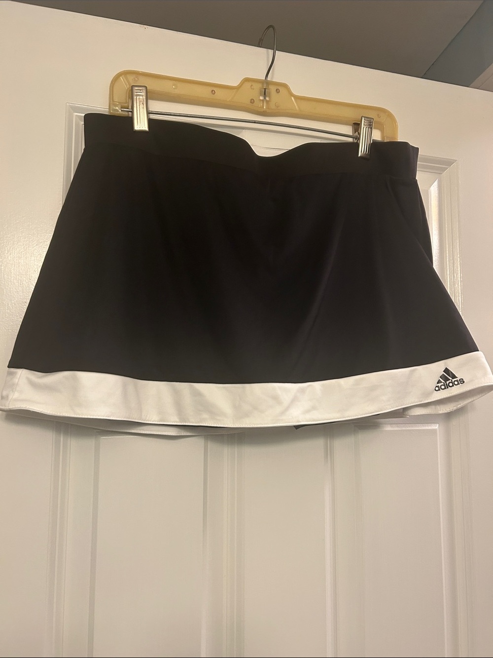 NWT adidas Black Mini Skirt with White Hem